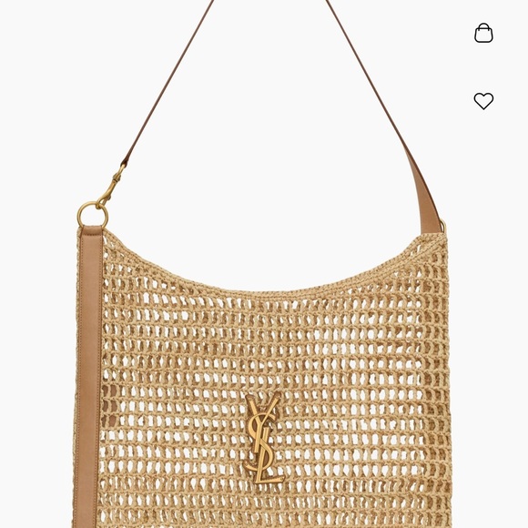 Yves Saint Laurent Tan Shoulder Bag with Woven Design - Picture 3 of 3